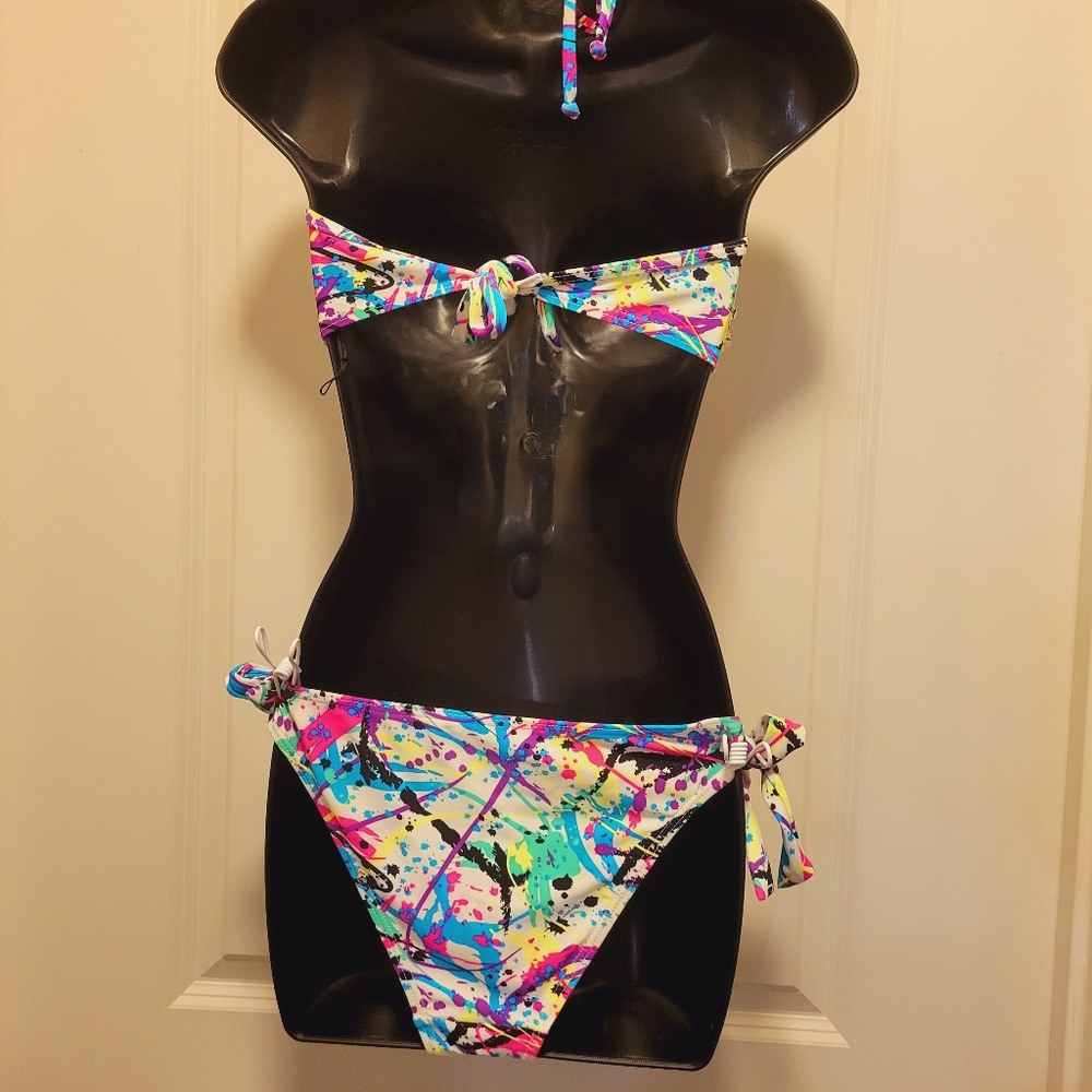 80's Vibe Paint Splash Relleciga Bikini - Picture 3 of 7